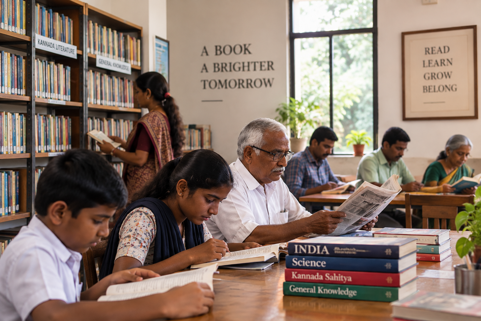 Community reading room and library